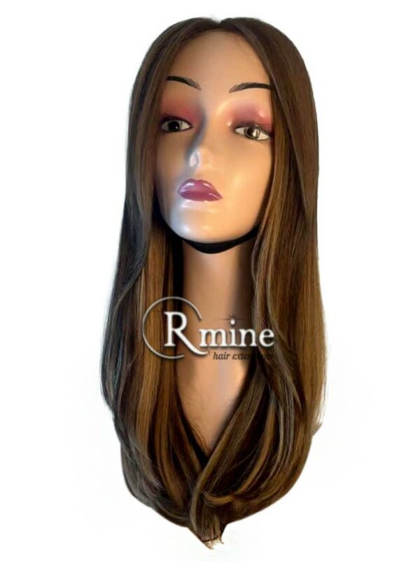 Perruque d'extensions de cheveux Bruns méchés blond 45cm 250g n°3