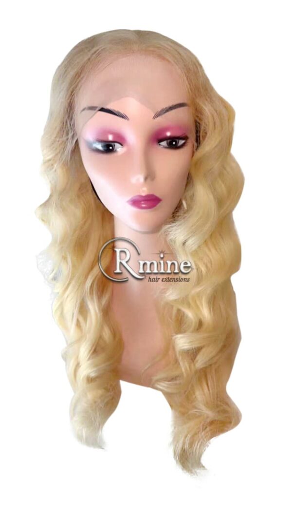 Perruque d'extensions de cheveux Blonds Platine dégradé 70cm 250g n°5