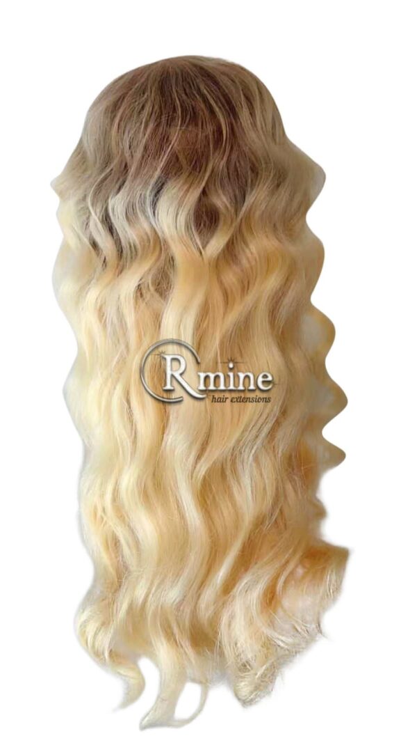 Perruque d'extensions de cheveux Blonds Platine dégradé 70cm 250g n°5 – Image 2