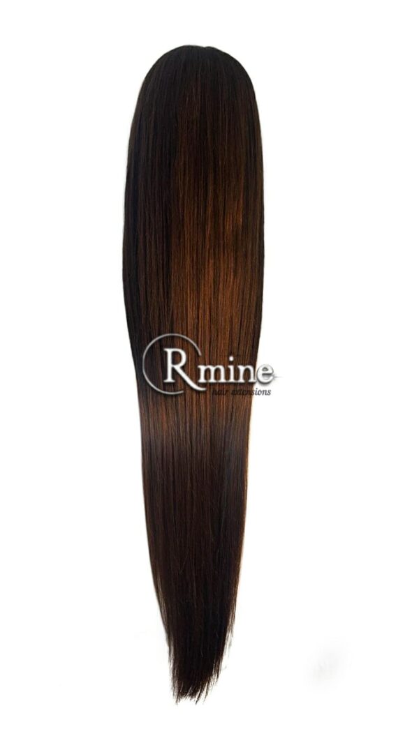 Perruque d'extensions de cheveux Châtains foncés 80cm 400g n°4 – Image 2