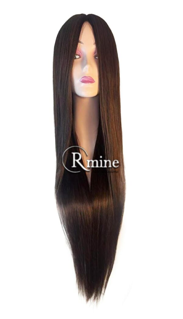 Perruque d'extensions de cheveux Châtains foncés 80cm 400g n°4
