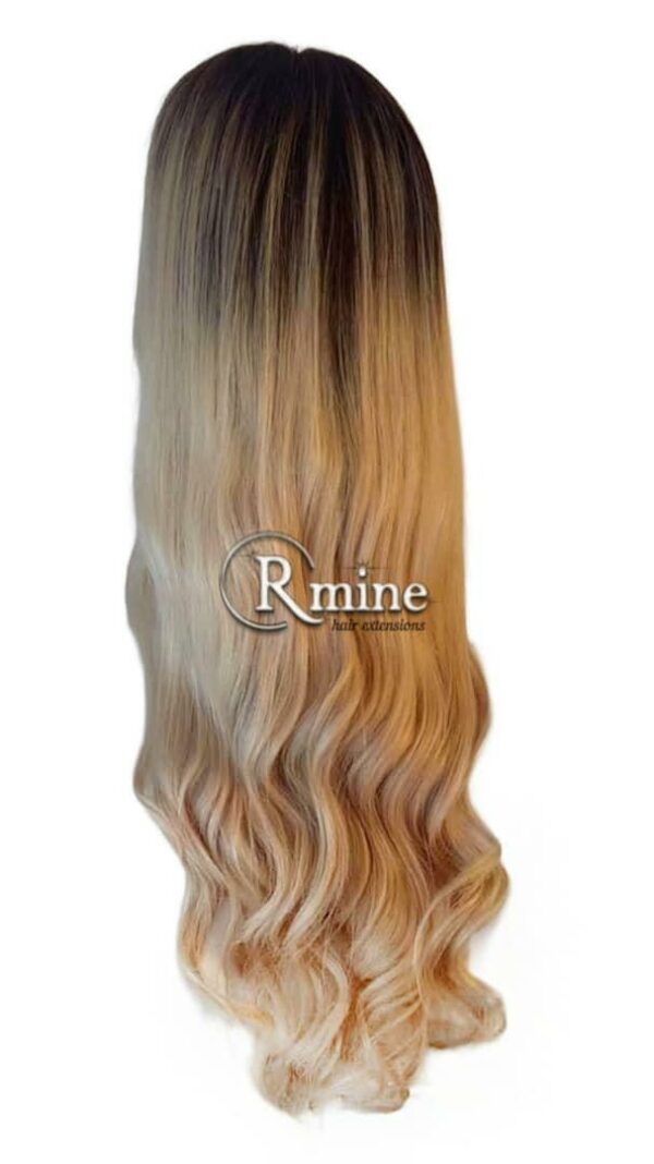 Perruque d'extensions de cheveux Blonds jaunes dégradés 70cm 250g n°11 – Image 2