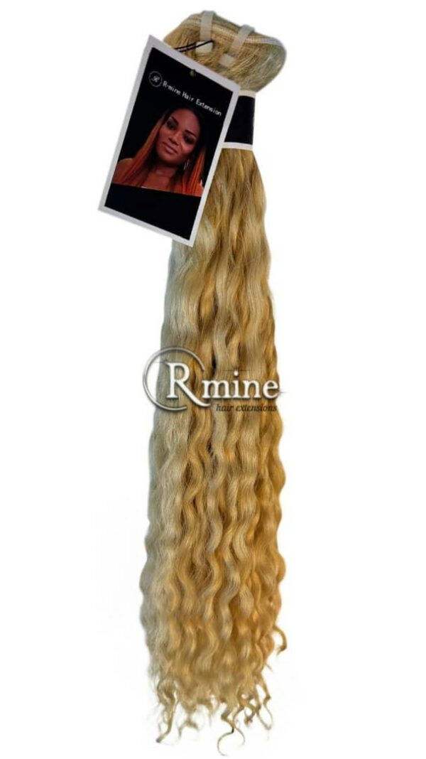 Boule de cheveux tissage Blonds bouclés 55cm 100g n°104 – Image 2