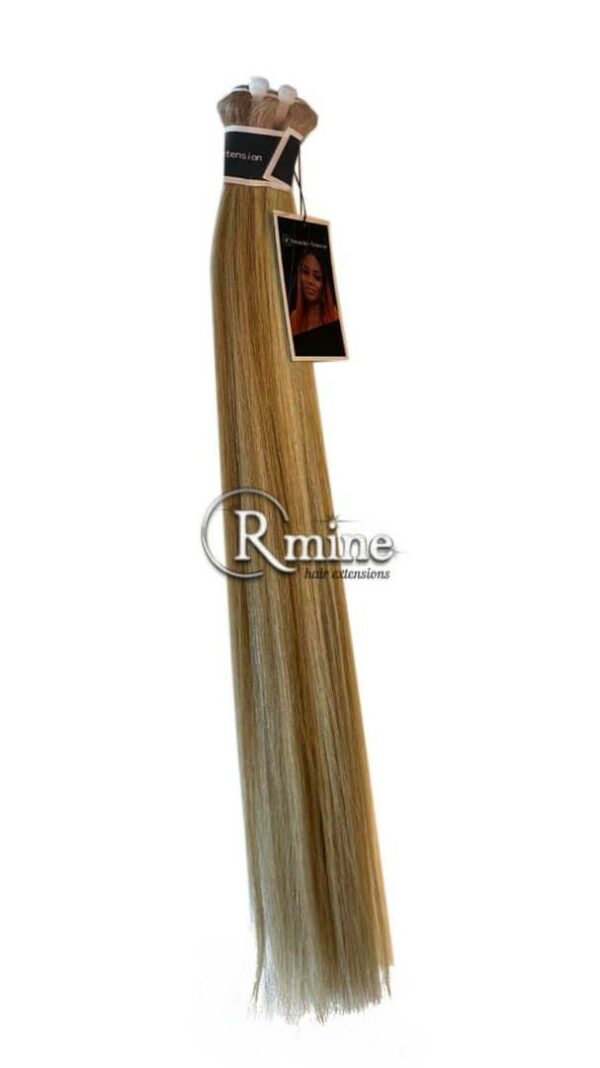 Boule de cheveux tissage Blonds méchés cendrés 70cm 100g n°106 – Image 2