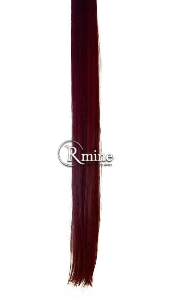 Boule de cheveux tissage Rouge Bordeaux 90cm 100g n°102 – Image 2