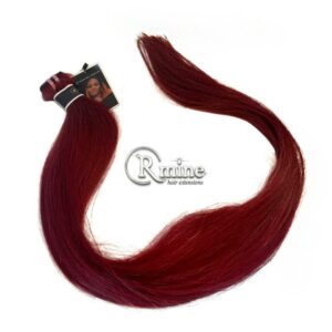 Boule de cheveux tissage Rouge Bordeaux 90cm 100g n°102