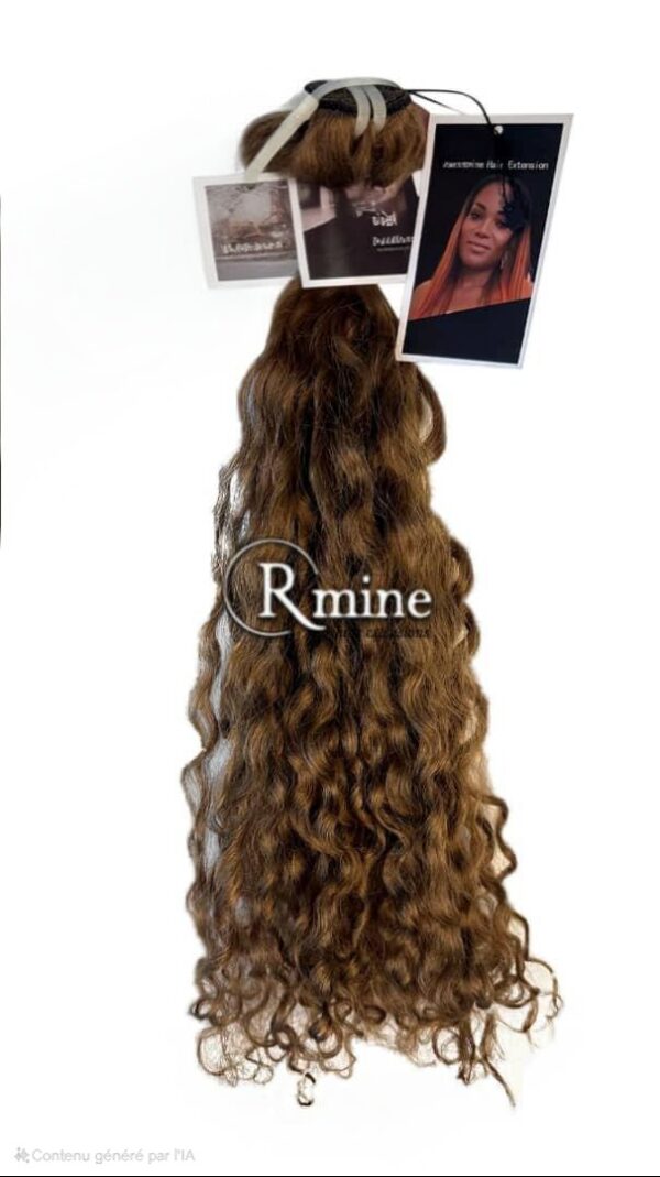 Boule de cheveux tissage Châtains foncés ondulés 55cm 100g n°103 – Image 2